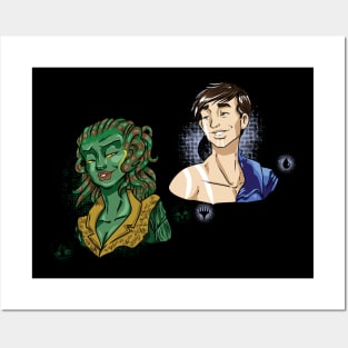 Jace and Vraska, for Black Posters and Art